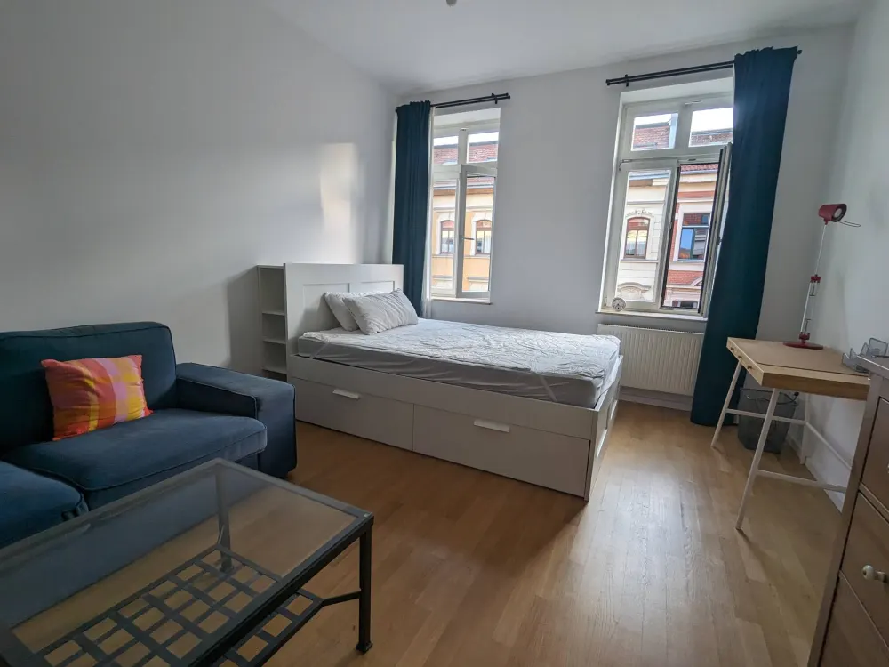 Schleußig - Fully furnished flat incl. utilities - Beautiful kitchen - Anmeldung possible