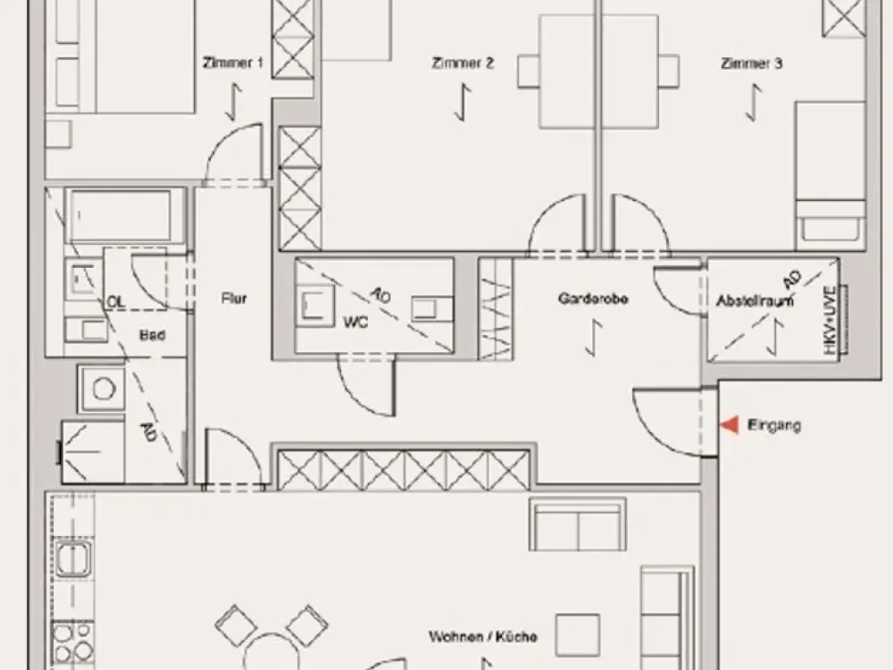 Schöner Wohnen: individuelle 4-Zimmer Wohnung im Erstbezug