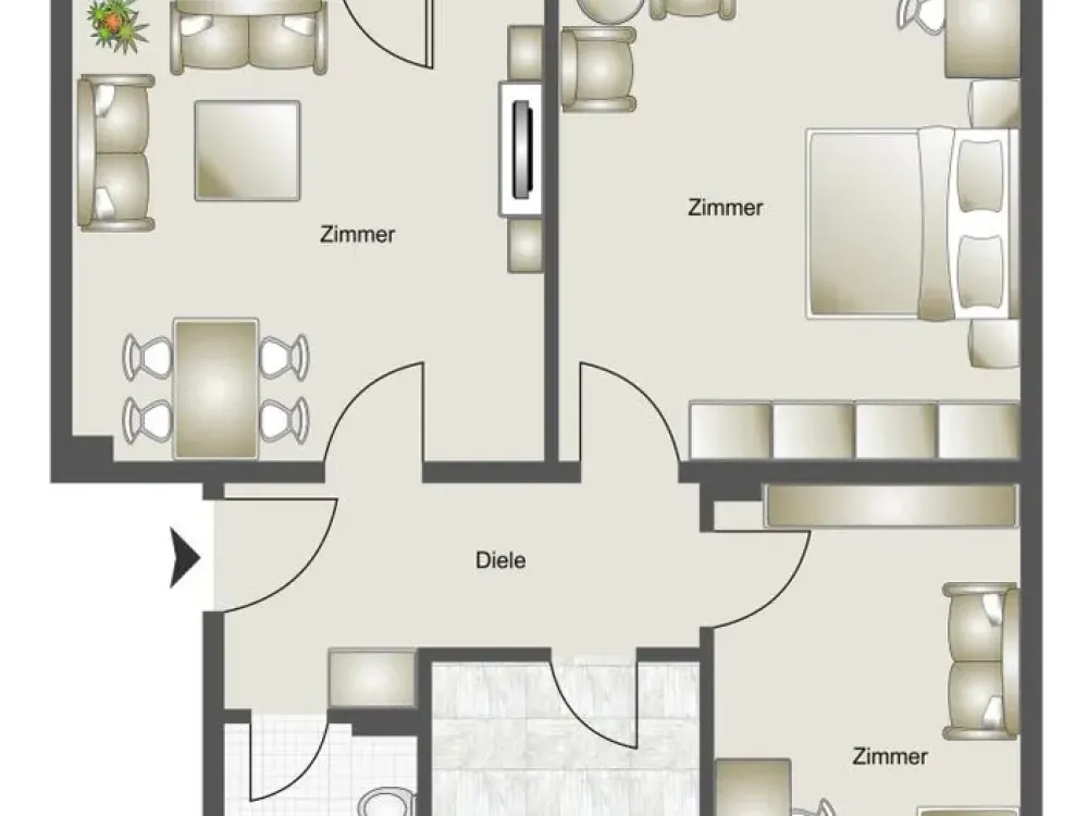 3-Zimmer Wohnung in Laer