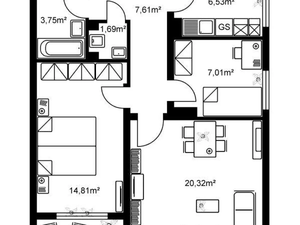 1. Monat mietfrei! Gut geschnittene 2,5-Zimmer-Wohnung mit Balkon zu vermieten!