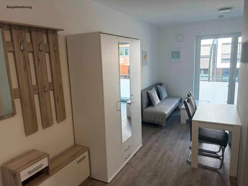 Moderne, möblierte 1-Zimmer-Wohnung mit Balkon & TG-Stellplatz