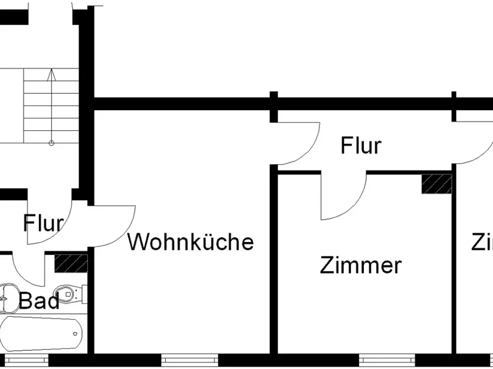 2-Zimmerwohnung ohne Balkon mit WBS