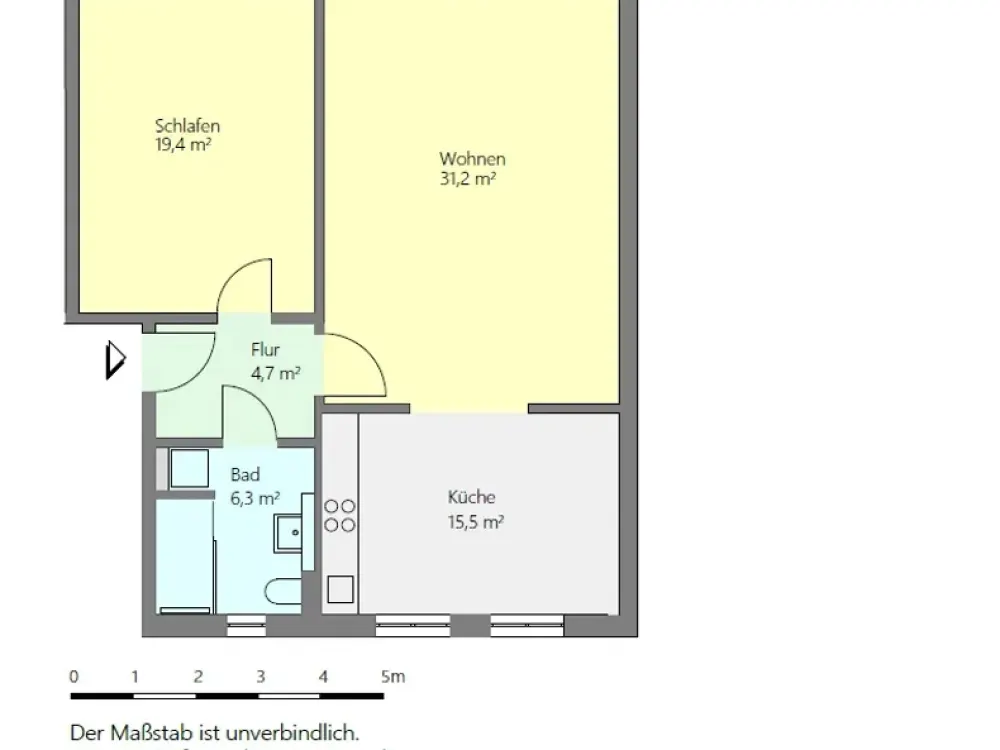 Ankommen und wohlfühlen: Stilvolle Dachwohnung für Paare und Pendler