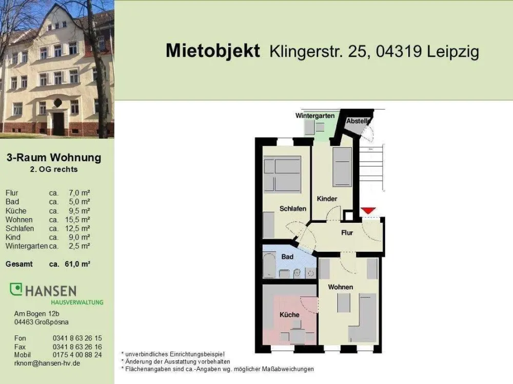 *Engelsgärten* 3 Zimmer Wohnung in gepflegter Wohnanlage im 2.OG links*