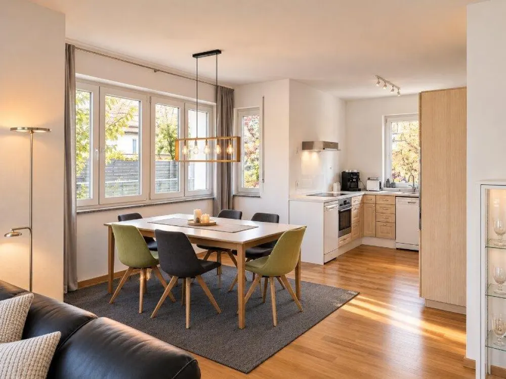 Moderne 2-Zimmer-Wohnung mit Balkon, Tiefgaragenstellplatz und Einbauküche