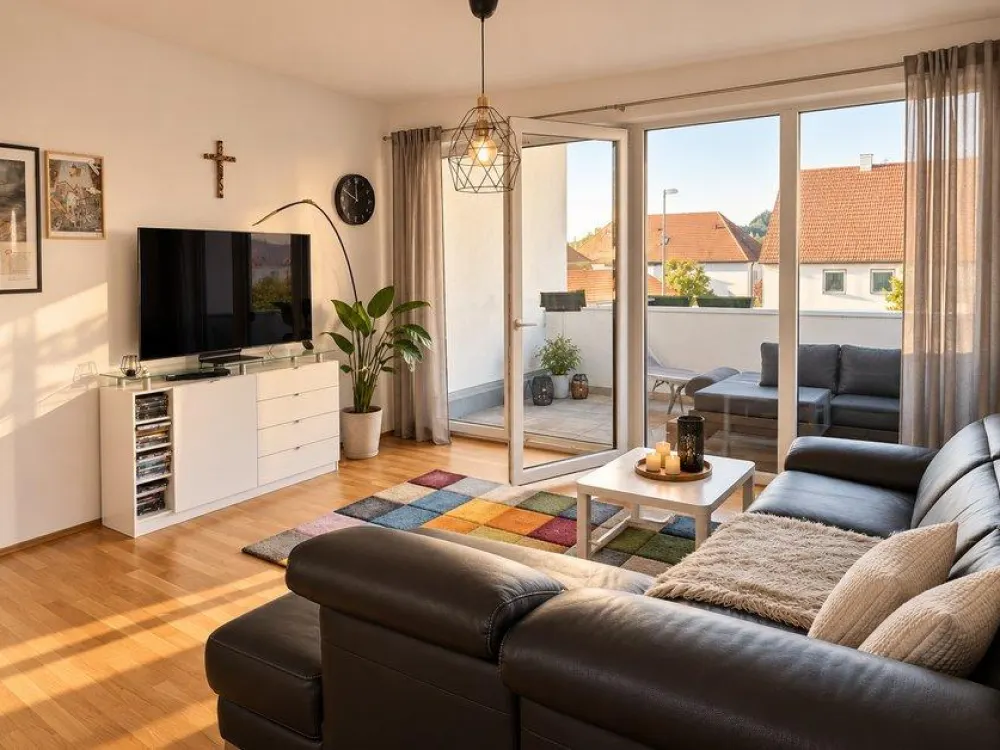 Moderne 2-Zimmer-Wohnung mit Balkon, Tiefgaragenstellplatz und Einbauküche