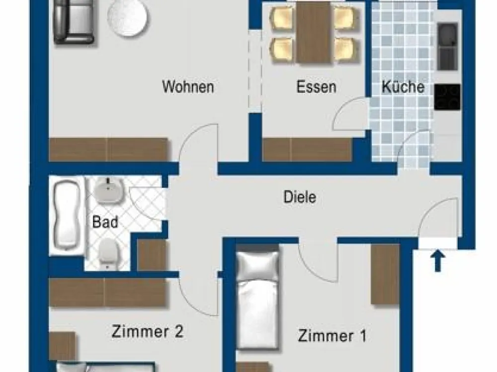 3-Zi.-Wohnung mit zwei Balkone in Leichlingen
