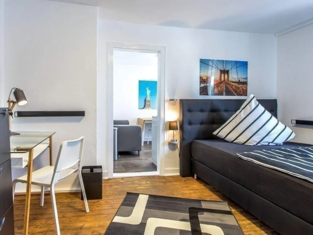 Ab 01.03.2027 - modern möbliertes 1-Zimmer-Apartment - nähe EZB in zentraler Ostendlage