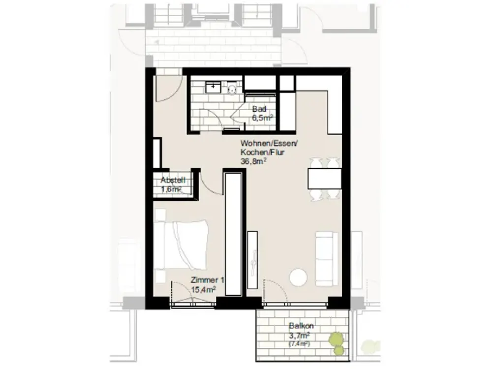Moderne Etagenwohnung zur Miete mit Balkon in Hamburg Neu Wulmstorf - Wentzel Dr.