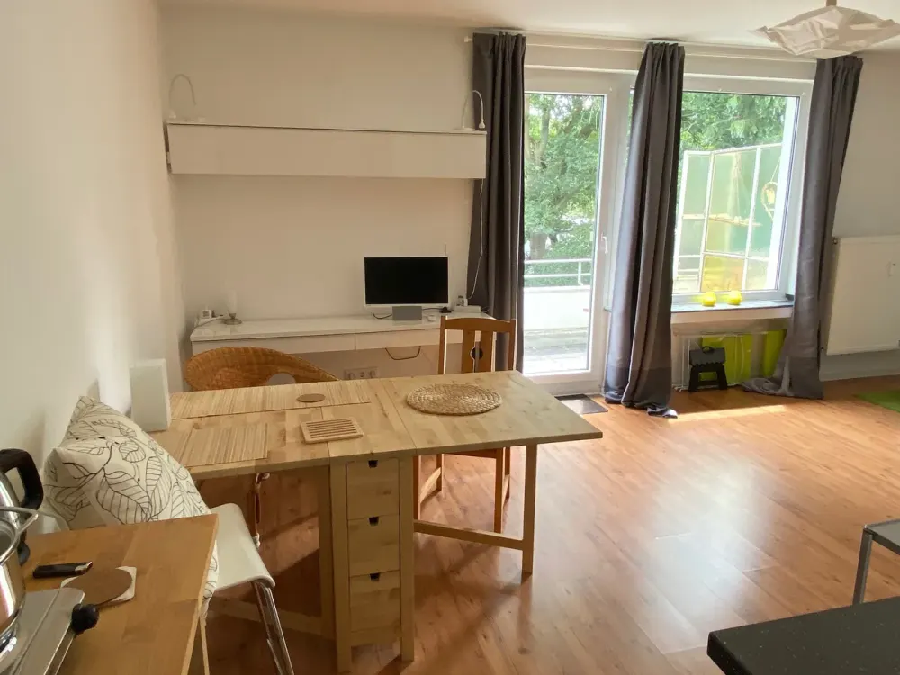 Attraktive 1 Zimmer-Appartement mit Blick ins Grüne in Düsseldorf-Heerdt