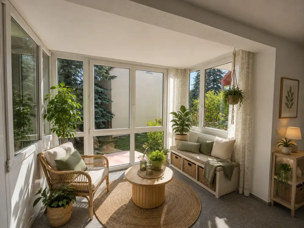 renovierte 3 Raum Wohnung mit Wintergarten