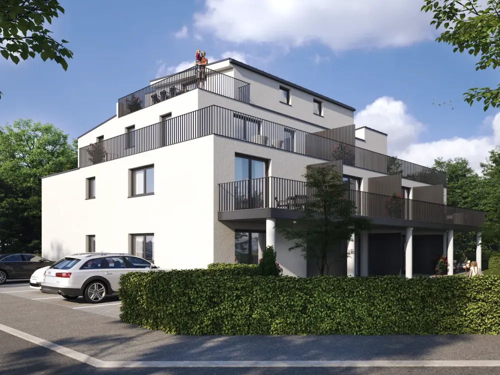 WE08 Moderne, barrierefreie 3-Zimmer-Neubau-Wohnung im 1.OG mit Balkon