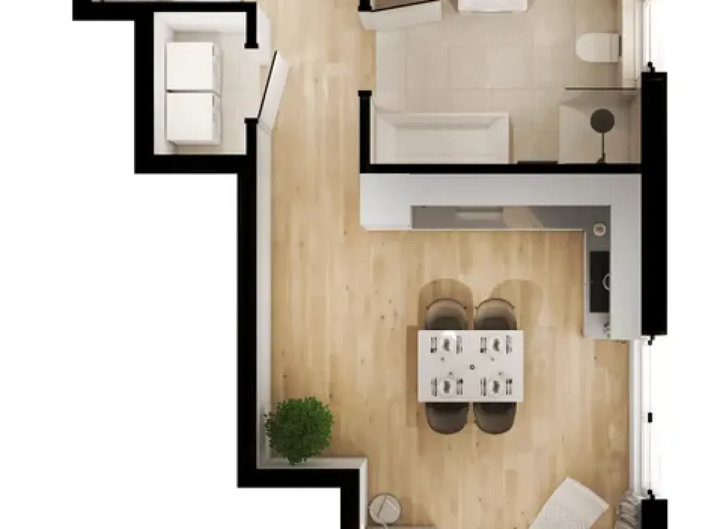 WE08 Moderne, barrierefreie 3-Zimmer-Neubau-Wohnung im 1.OG mit Balkon