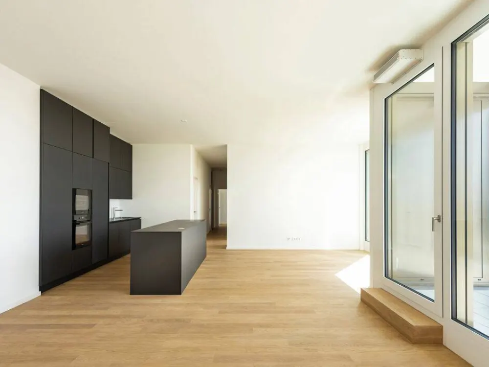 Blick auf die Frankfurter Skyline - 3 Zimmer-Penthouse mit Dachterrasse