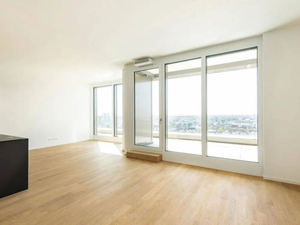 Blick auf die Frankfurter Skyline - 3 Zimmer-Penthouse mit Dachterrasse