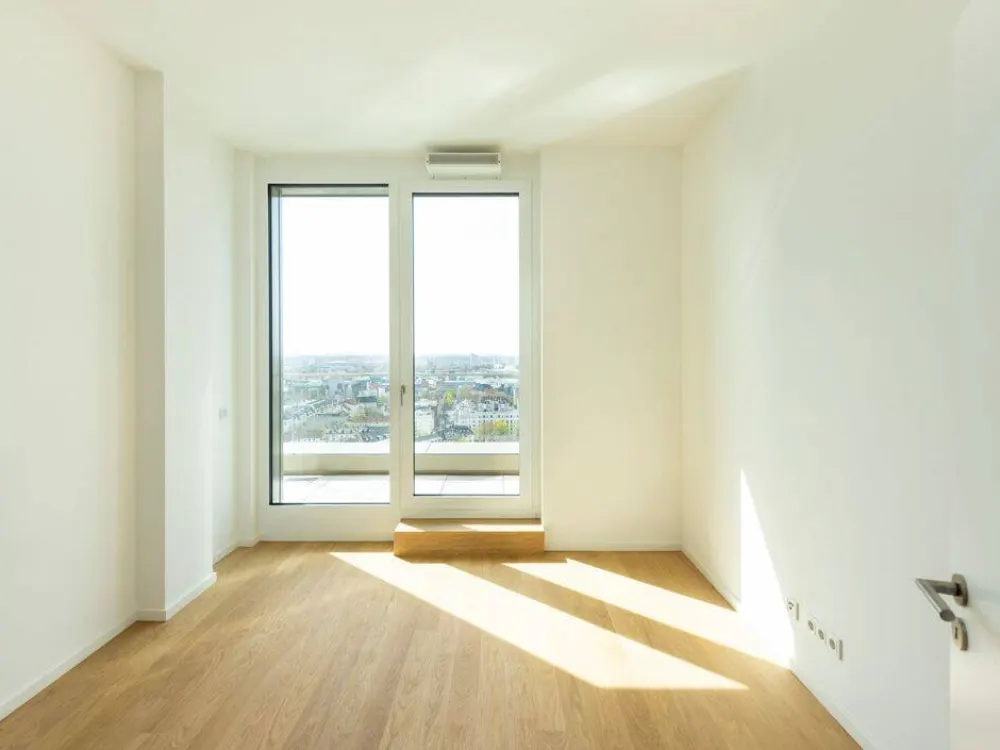 Blick auf die Frankfurter Skyline - 3 Zimmer-Penthouse mit Dachterrasse