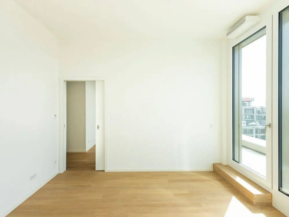 Blick auf die Frankfurter Skyline - 3 Zimmer-Penthouse mit Dachterrasse