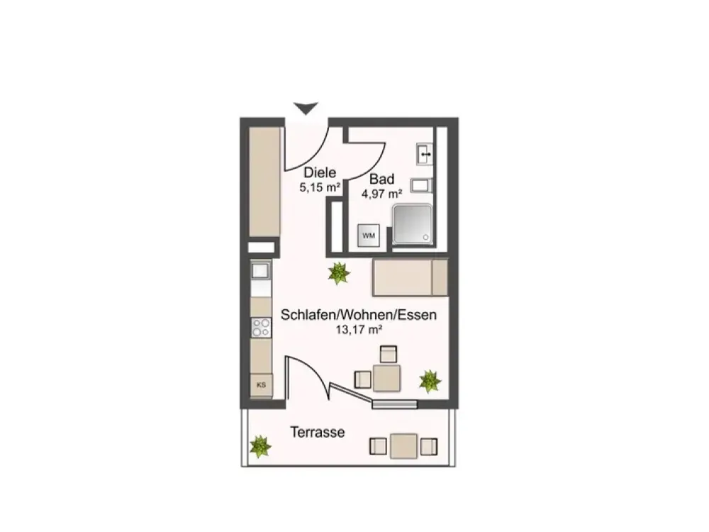 Moderne 1-Zimmer-Neubauwohnung mit Terrasse, EBK & Tiefgarage in Rheinstetten