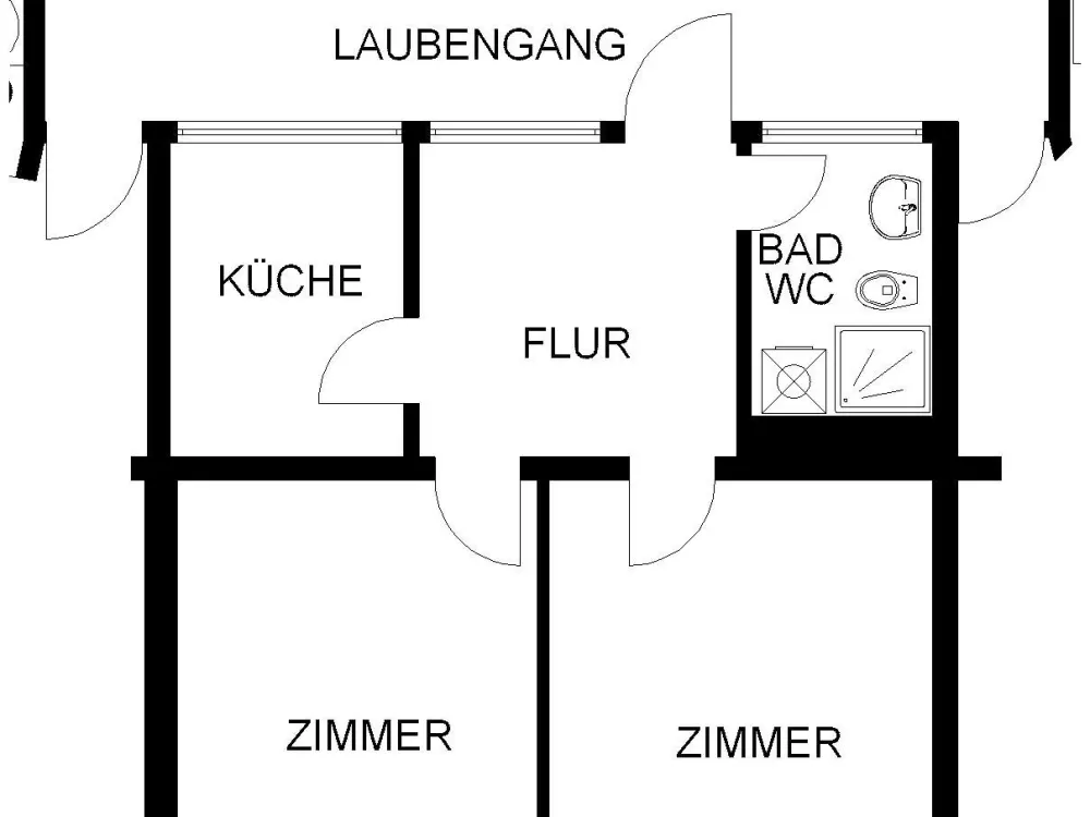 2 Zimmer mit Balkon in Hagen