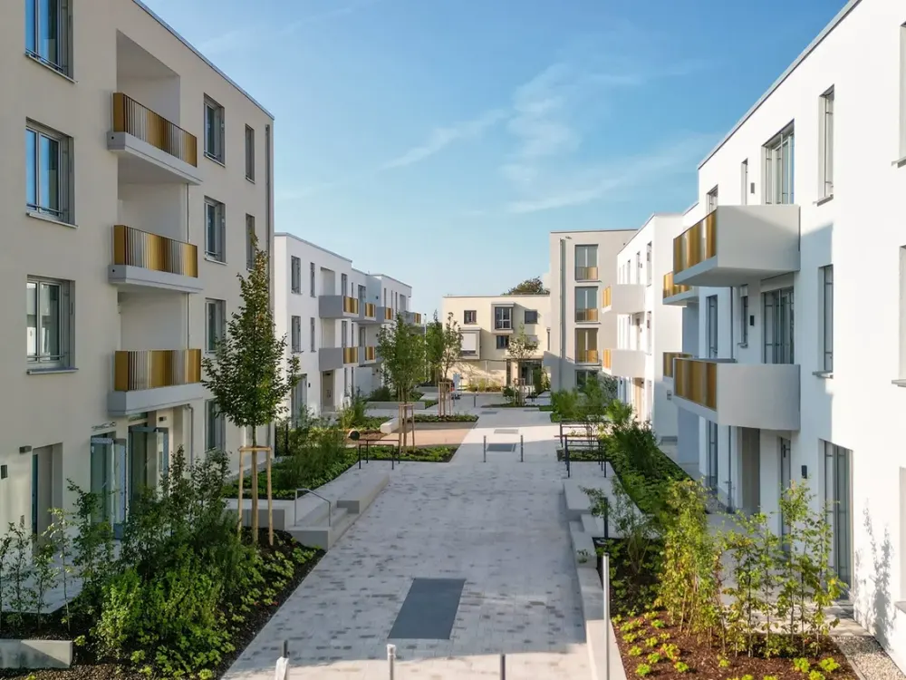 Neubau: Hochwertige 2-Zi.-Whg. mit Premium Küche, Südloggia & TG-Einzelstpl. in München-Feldmoching