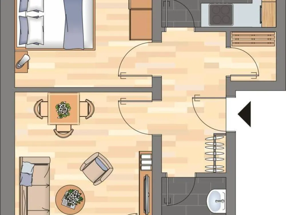 Cozy 2-Room Duplex Apartment in Bremen Modern Mobility Concept Included