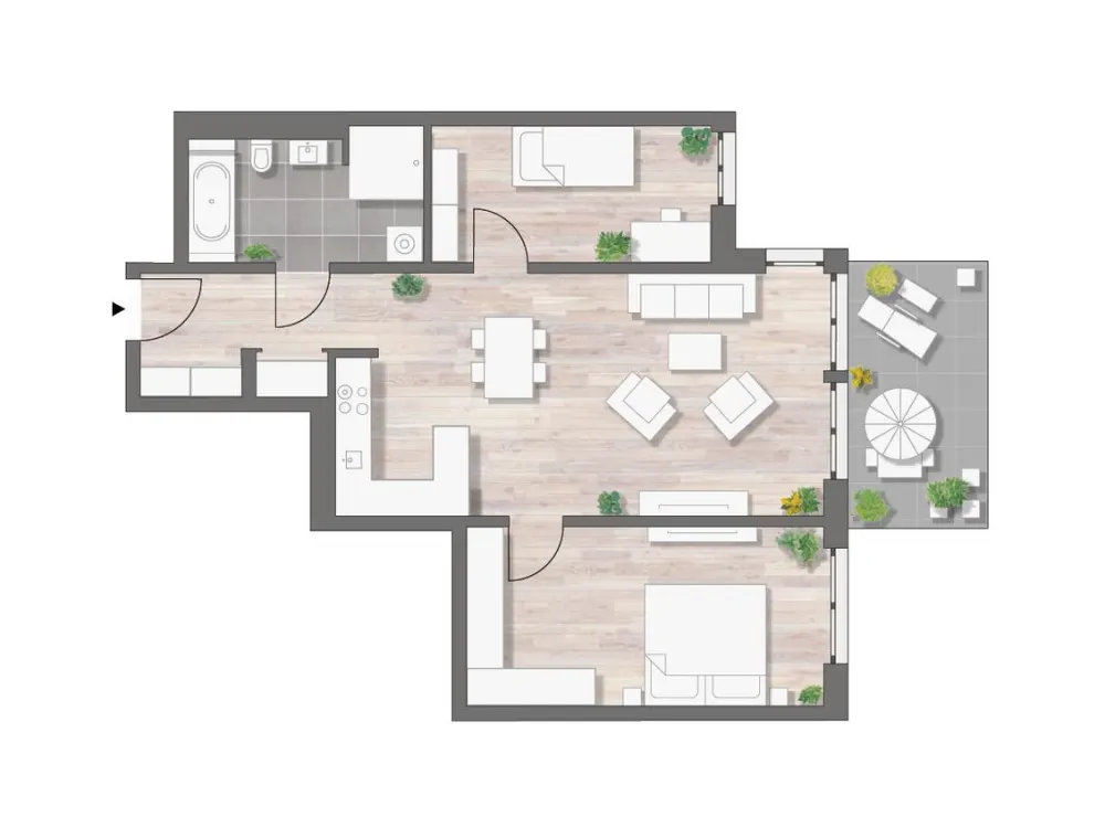 Ihre neue 3 Zimmerwohnung im Erstbezug mit Terrasse.