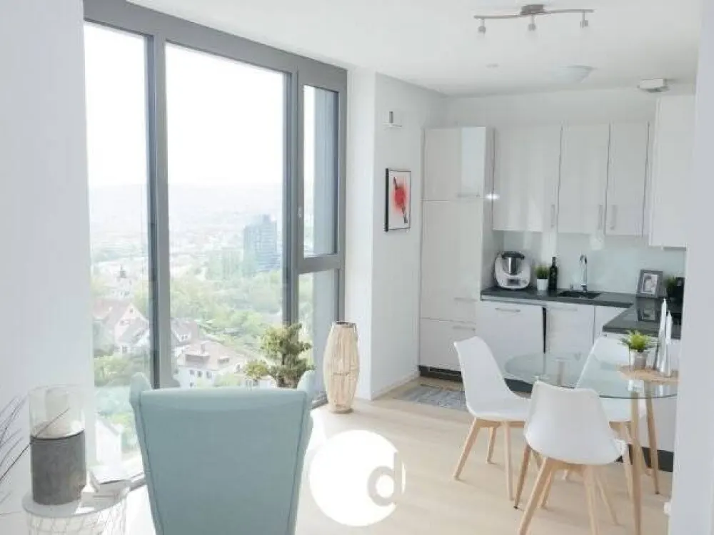 Außergewöhnlicher Ausblick: 2-Zimmer-Wohnung im höchsten Wohnhaus Stuttgarts