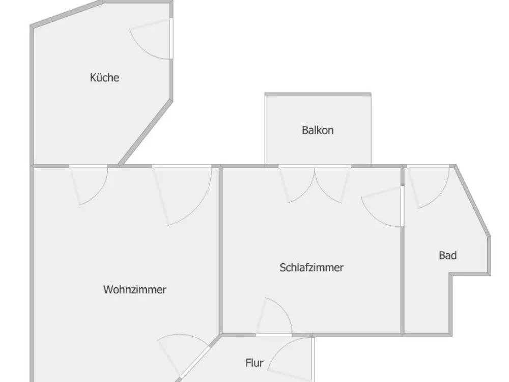 Frisch renovierte 2-Zimmer-Singlewohnung mit Balkon