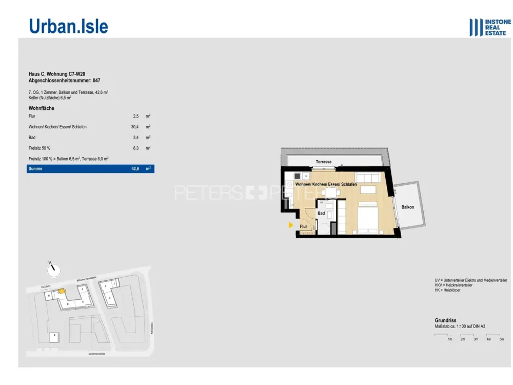 + Neubauwohnung in der Endetage in Rothenburgsort + Urban.Isle +