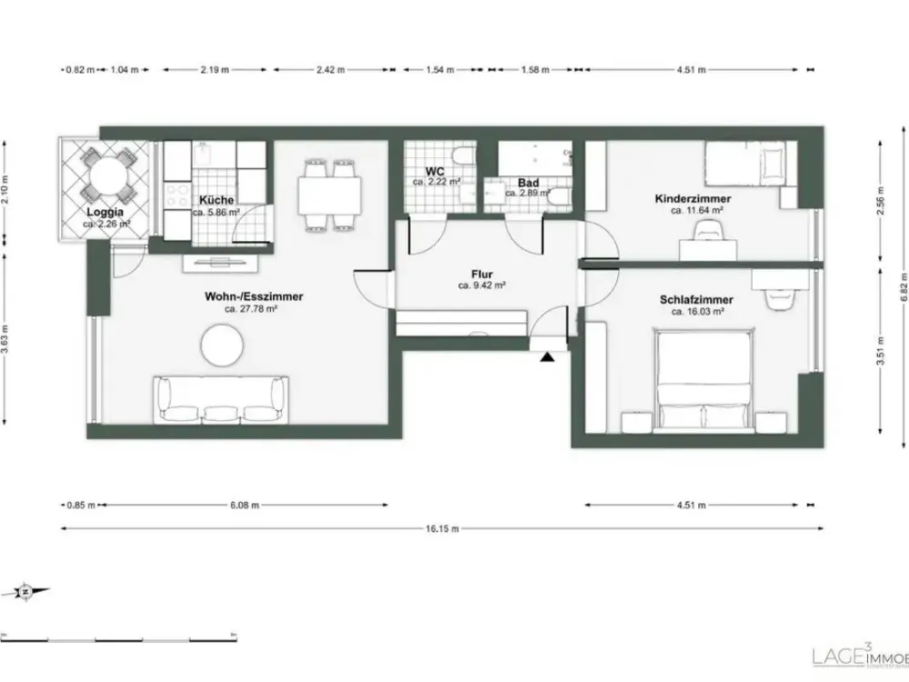 3-Zimmer Wohnung zu vermieten