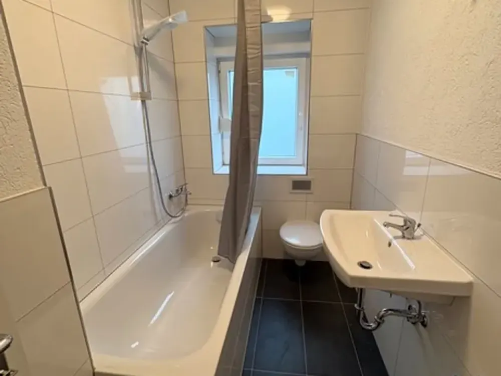 First occupancy after renovation: 3 rooms, kitchen, bathroom with balcony & new fitted kitchen! Furnishing possible
