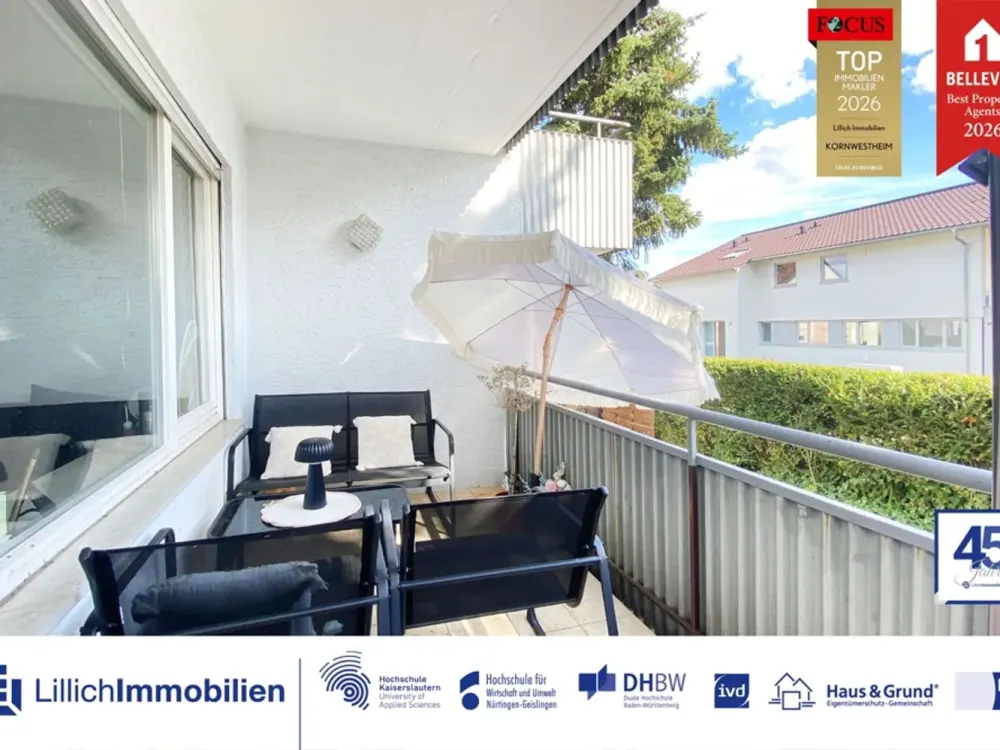 Klein, fein, bestens angebunden, 1-Zimmer-Wohnung mit sonnigem Südbalkon