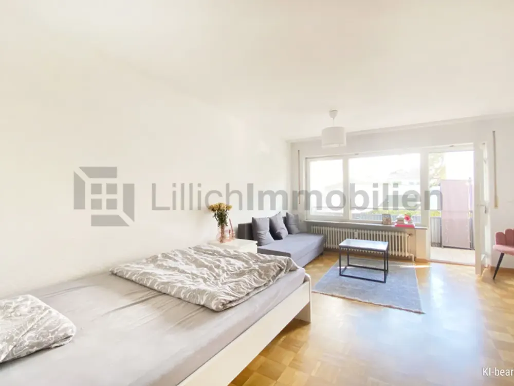 Klein, fein, bestens angebunden, 1-Zimmer-Wohnung mit sonnigem Südbalkon