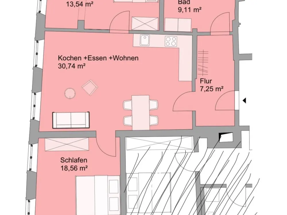 Hochwertige 3-Zimmer-Wohnung inmitten der Innenstadt