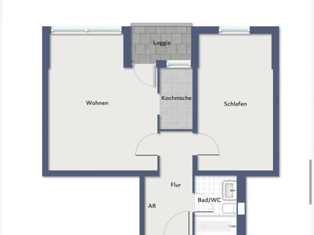 2-ZIMMER-WOHNUNG MIT BALKON UND TG-STELLPLATZ