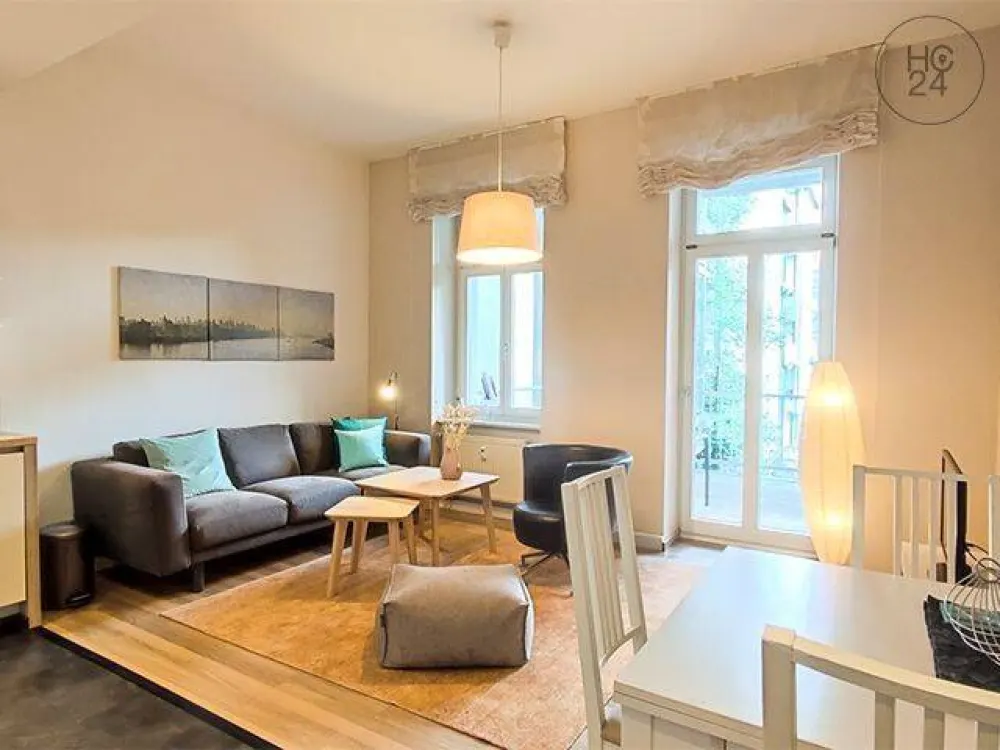 Wohnen auf Zeit: möblierte 3-Raum-Wohnung in Leipzig-Schleußig mit großem Balkon