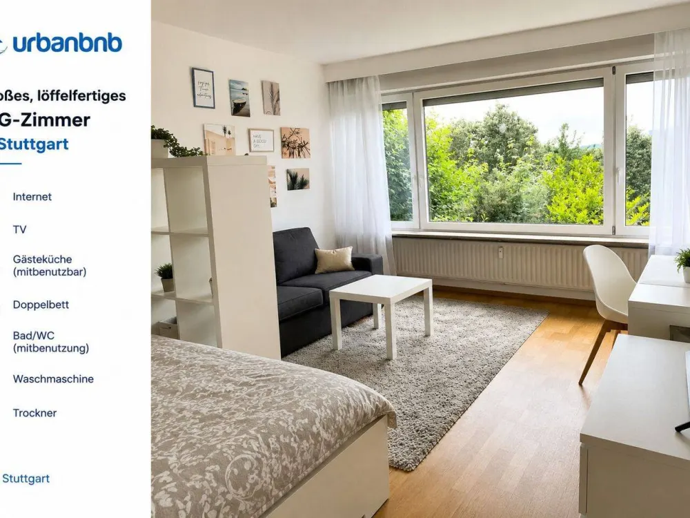 WG-Zimmer möbliert in Stuttgart Degerloch - 1 Monat Zeitwohnen