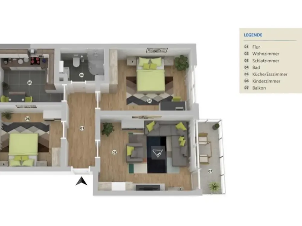 +++Light-flooded 3-room apartment+++Balcony and parking space+++ In Sel.-Frhsn.+++