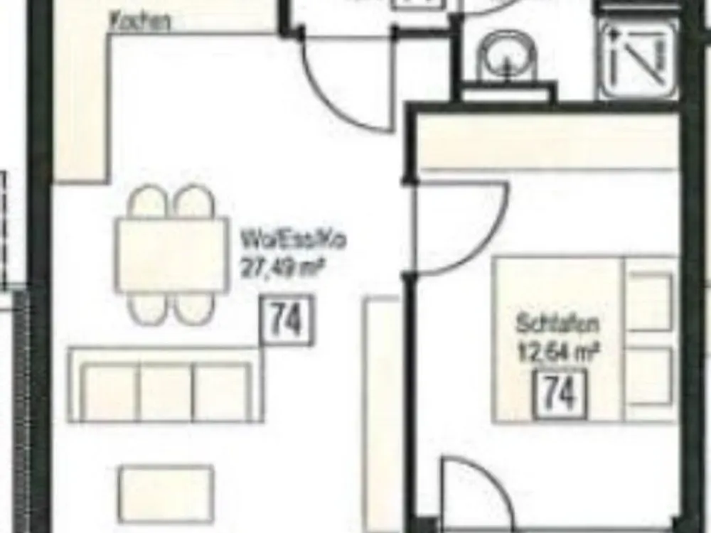 2 Zimmer Neubauwohnung mit hochwertiger Möblierung