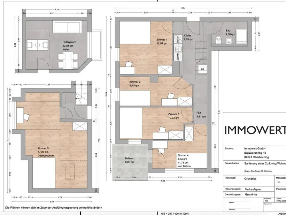 Wohnen mit Charakter, Zimmer frei / Gustav-Otto-Bogen 15, München / Zi.5