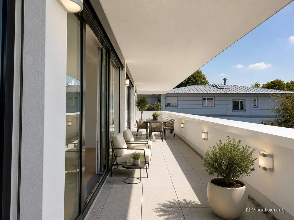 Wohnen in oberster Etage. Penthouse mit großer Dachterrasse