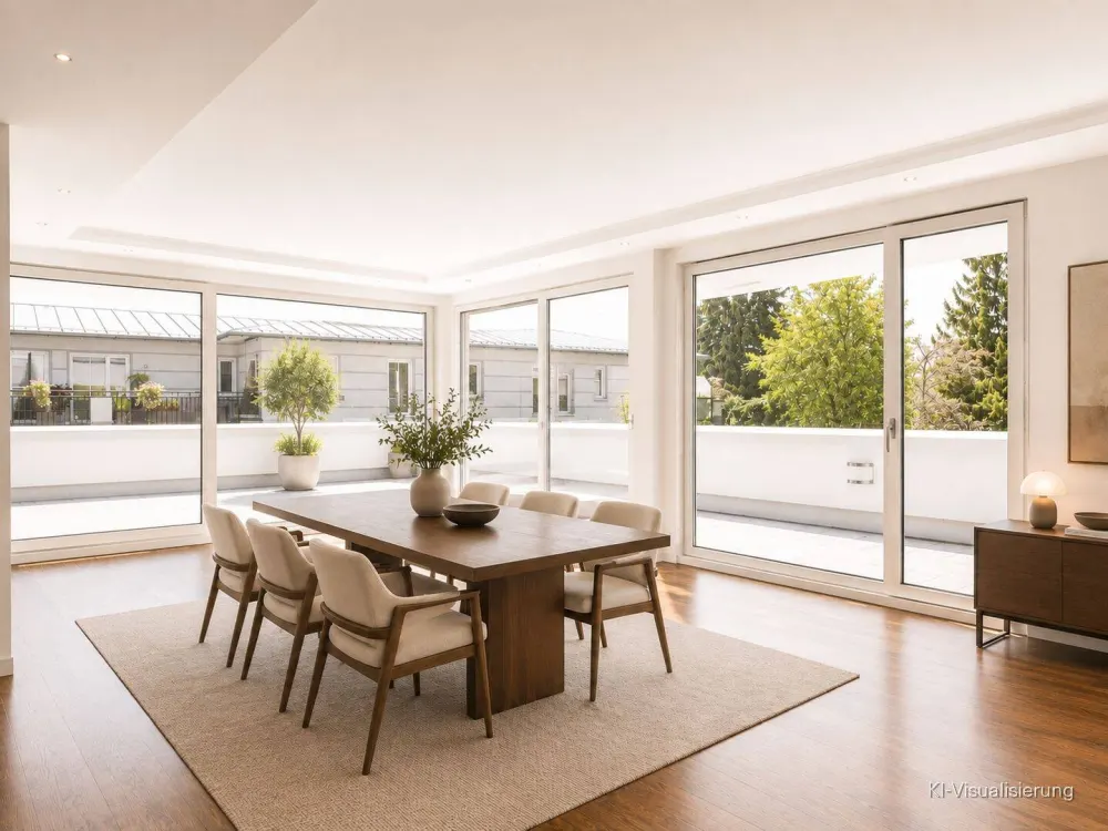 Wohnen in oberster Etage. Penthouse mit großer Dachterrasse