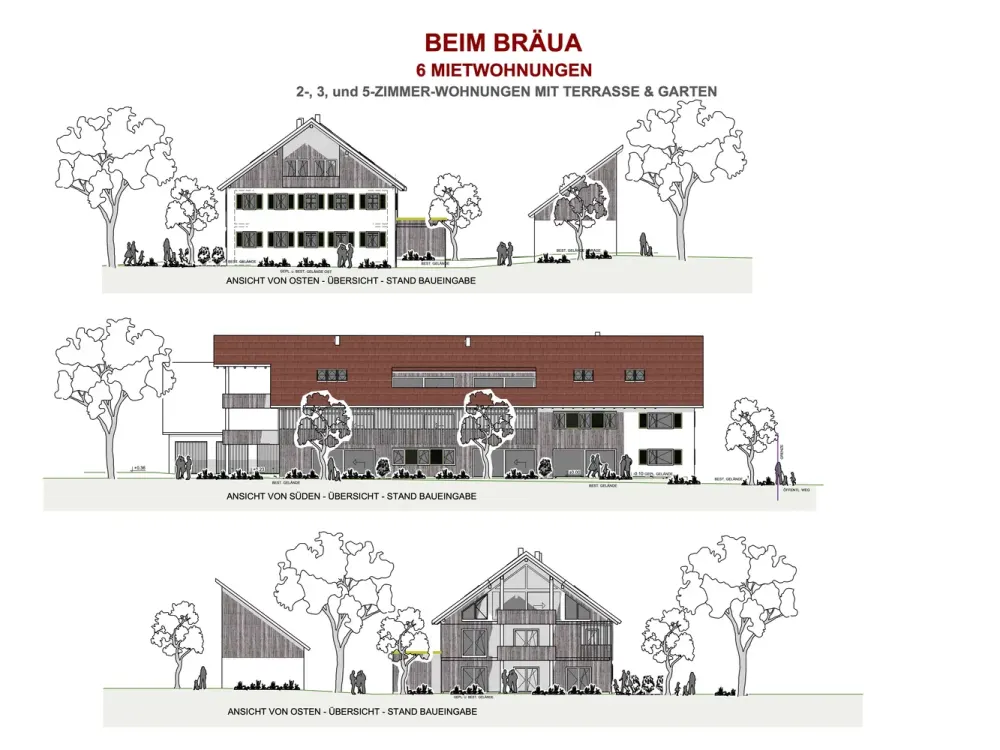 Erstbezug "BEIM-BRÄUA" - Exklusive 3-Zimmer-Erdgeschosswohnung mit Garten + Terrasse