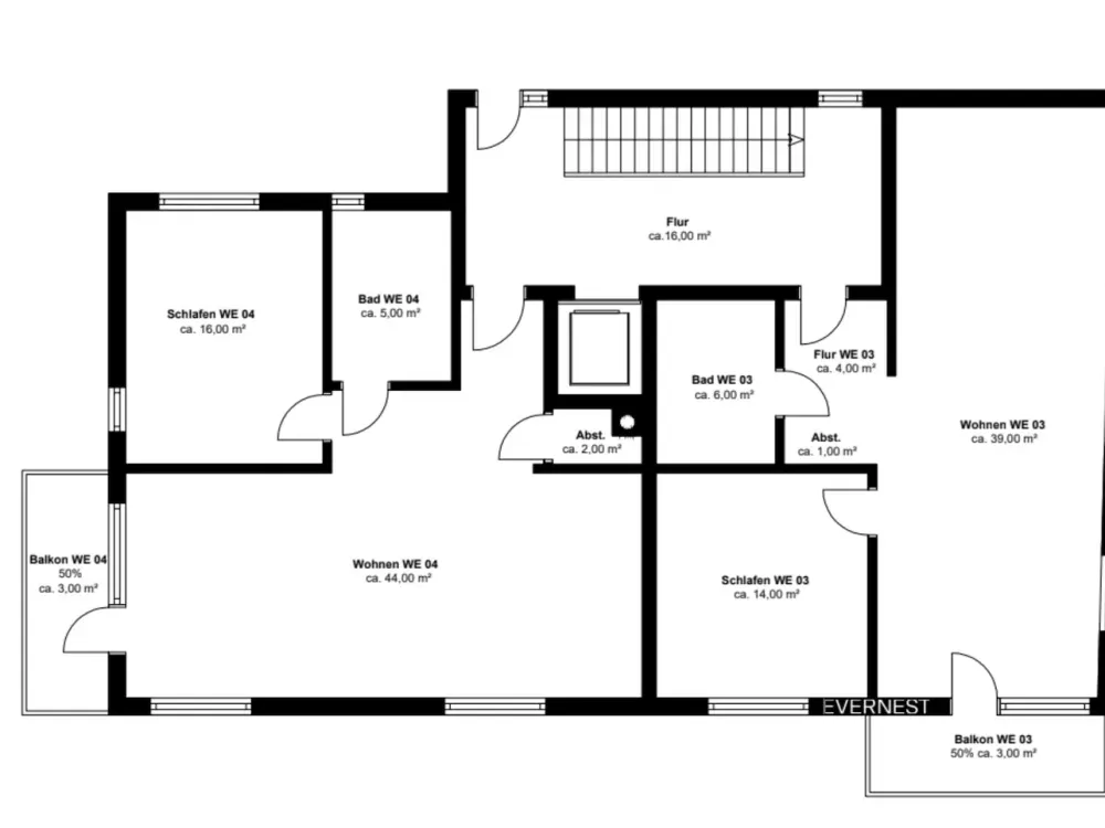 WE 3: Wohnung im 1. OG mit Balkon