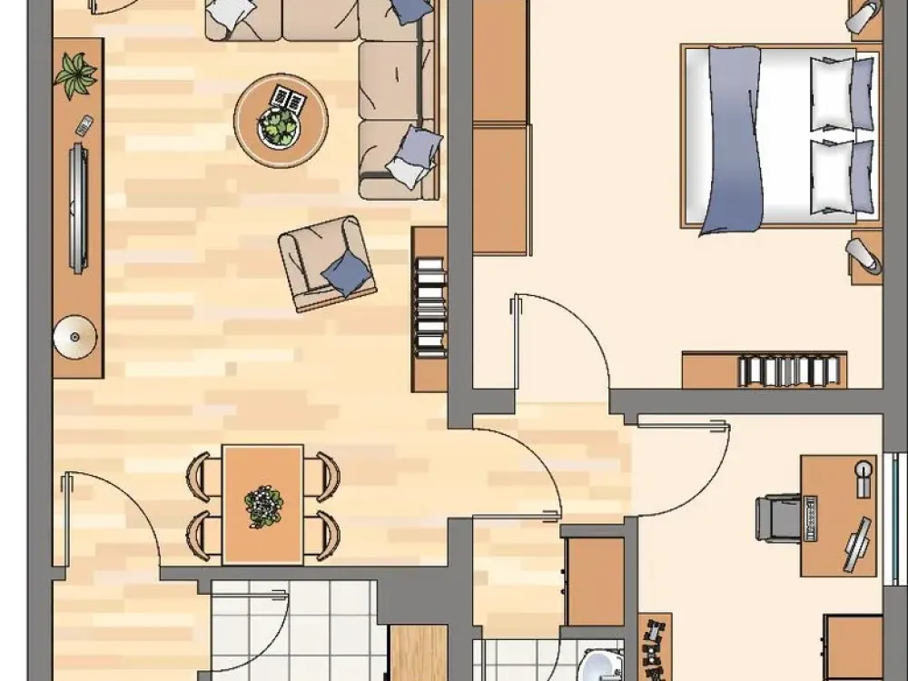 3 Zimmer mit Balkon und Aufzug!