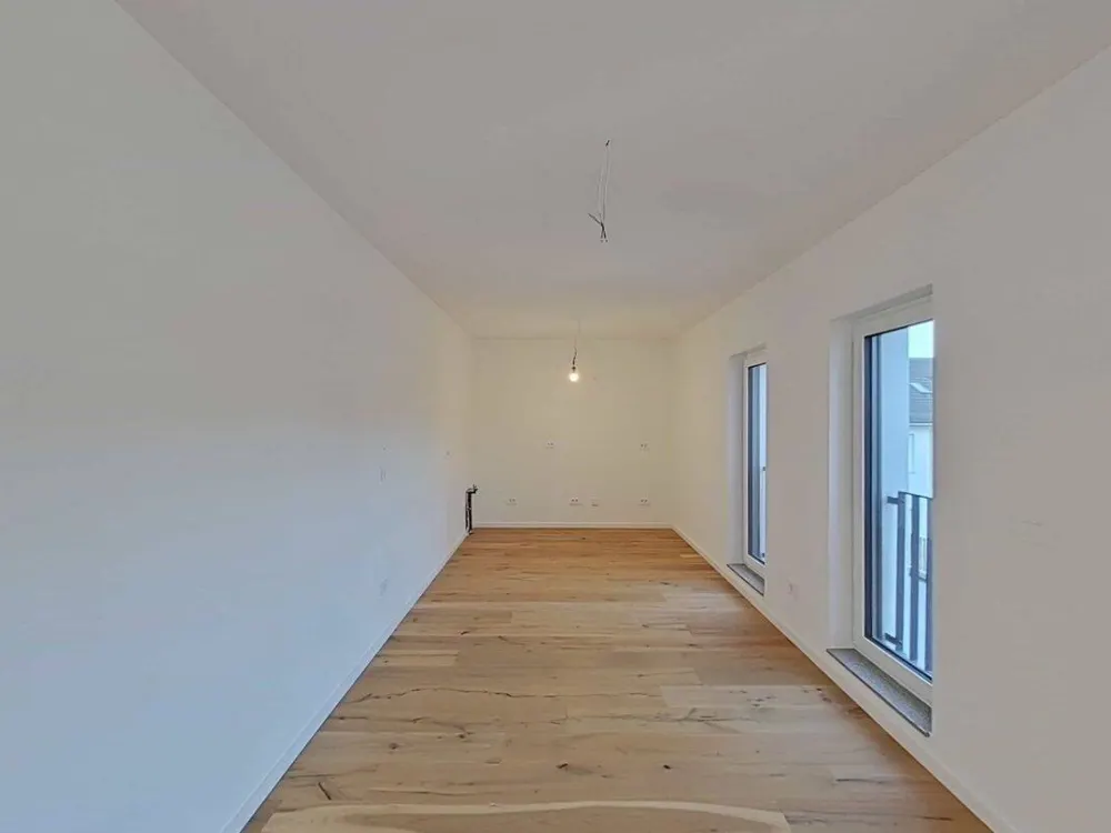 Drei Zimmer, 88 m², bodentiefe Fenster - Neubau am Westhafen