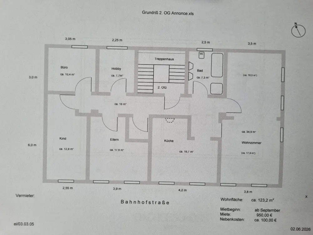 5-Zimmer-Wohnung in Schwabach zu vermieten