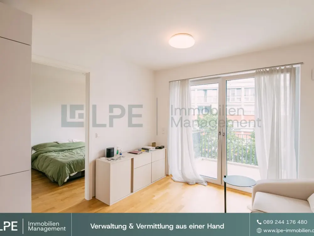 ⓁⓅⒺ Lichtdurchflutete 2-Zimmer-Neubauwohnung mit Balkon in der Arnulfstraße 150
