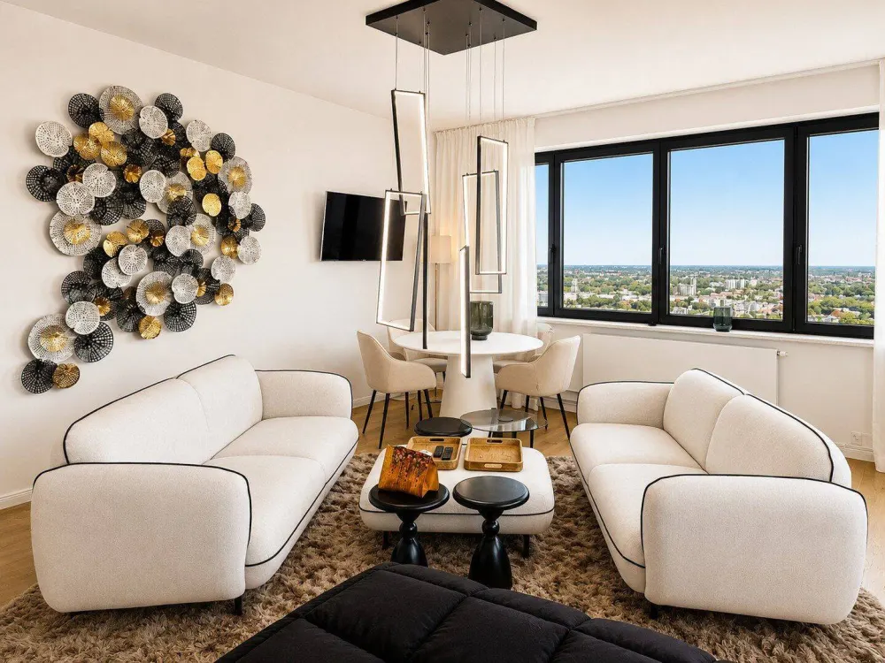 Fully furnished high-rise residence 29F/ W3 Panorama views over Hamburg
