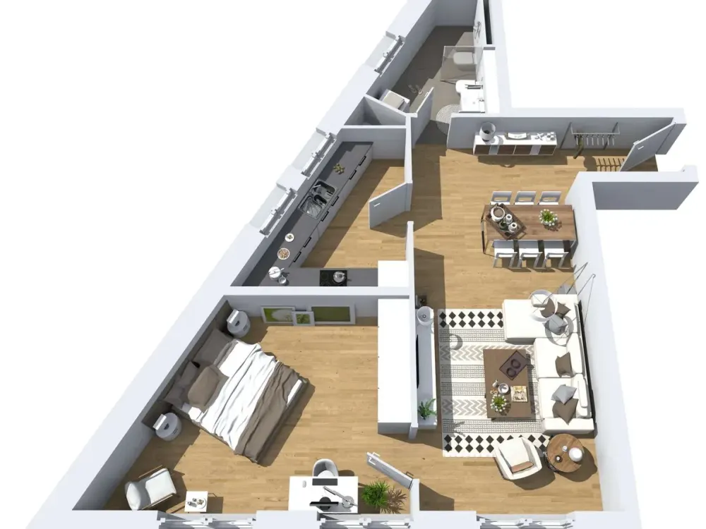 Smart Home 2-Zimmerwohnung mit Einbauküche mitten in Ehrenfeld